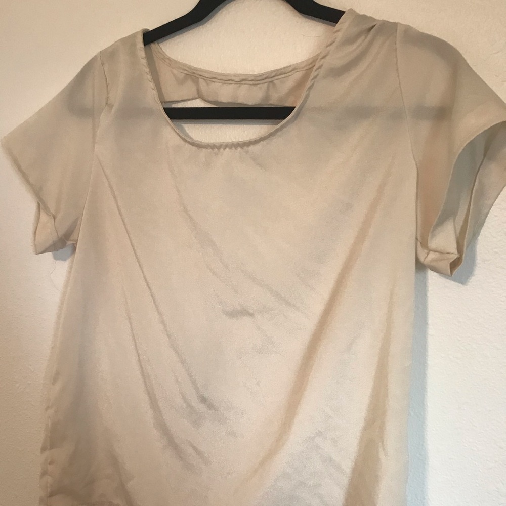 Ivory Satin Blouse